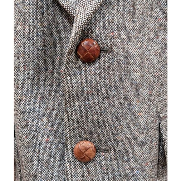 Charles Klein Wool Brown Two Button Blazer Chestnut Button Patch Elbows Size 40S - Picture 8 of 11